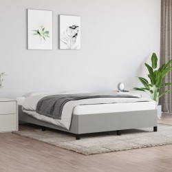 vidaXL Estructura de cama de tela gris claro 140x190 cm