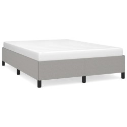 vidaXL Estructura de cama de tela gris claro 140x190 cm
