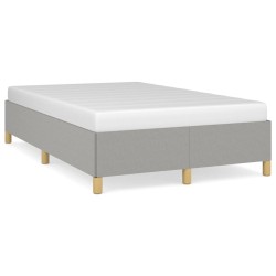 vidaXL Estructura de cama de tela gris claro 120x200 cm