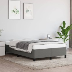 vidaXL Estructura de cama de tela gris oscuro 120x200 cm