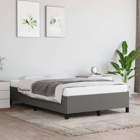 vidaXL Estructura de cama de tela gris oscuro 120x200 cm