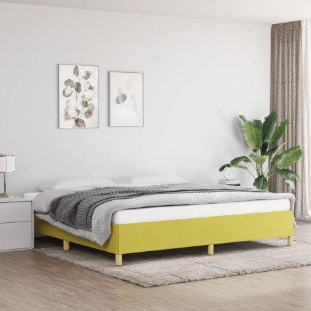 vidaXL Estructura de cama de tela verde 200x200 cm