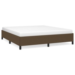 vidaXL Estructura de cama tela marrón oscuro 180x200 cm