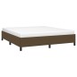 vidaXL Estructura de cama tela marrón oscuro 180x200 cm vidaXL Estructura de cama tela marrón oscuro 180x200 cm