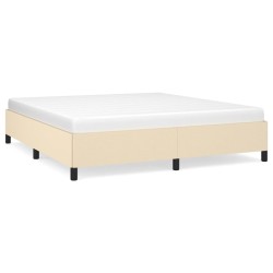 vidaXL Estructura de cama tela color crema 180x200 cm