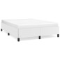 vidaXL Estructura de cama de cuero sintético blanco 140x190 cm vidaXL Estructura de cama de cuero sintético blanco 140x190 cm