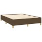 vidaXL Estructura de cama de tela marrón 140x200 cm