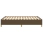 vidaXL Estructura de cama de tela marrón 140x200 cm