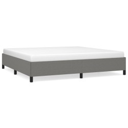 vidaXL Estructura de cama tela gris oscuro 200x200 cm