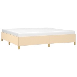 vidaXL Estructura de cama de tela color crema 200x200 cm