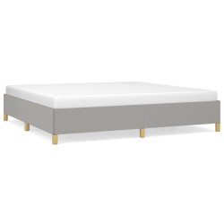 vidaXL Estructura de cama gris claro tela 200x200 cm