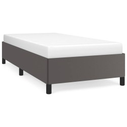 vidaXL Estructura de cama cuero sintético gris 90x190 cm
