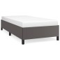 vidaXL Estructura de cama cuero sintético gris 90x190 cm