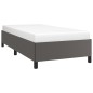 vidaXL Estructura de cama cuero sintético gris 90x190 cm