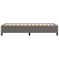 vidaXL Estructura de cama cuero sintético gris 90x190 cm