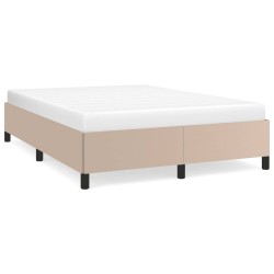 vidaXL Estructura de cama cuero sintético color capuchino 140x190 cm