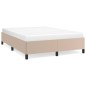 vidaXL Estructura de cama cuero sintético color capuchino 140x190 cm