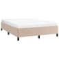 vidaXL Estructura de cama cuero sintético color capuchino 140x190 cm