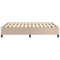 vidaXL Estructura de cama cuero sintético color capuchino 140x190 cm