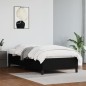 vidaXL Estructura de cama de cuero sintético negro 100x200 cm vidaXL Estructura de cama de cuero sintético negro 100x200 cm