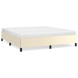 vidaXL Estructura de cama de cuero sintético color crema 160x200 cm