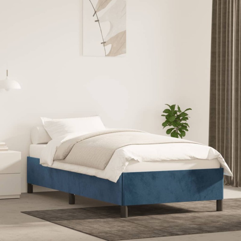 vidaXL Estructura de cama de terciopelo azul 80x200 cm vidaXL Estructura de cama de terciopelo azul 80x200 cm
