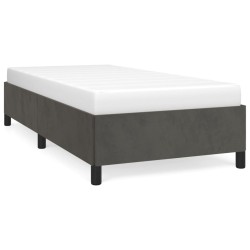 vidaXL Estructura de cama de terciopelo gris oscuro 90x200 cm