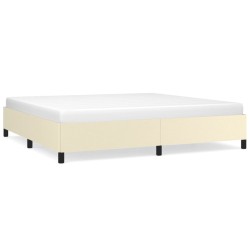 vidaXL Estructura de cama de cuero sintético color crema 200x200 cm