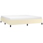 vidaXL Estructura de cama de cuero sintético color crema 200x200 cm