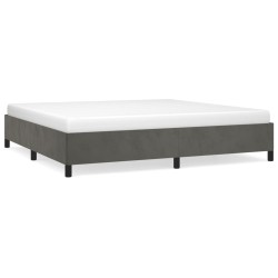 vidaXL Estructura de cama de terciopelo gris oscuro 180x200 cm