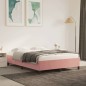 vidaXL Estructura de cama de terciopelo rosa 140x200 cm vidaXL Estructura de cama de terciopelo rosa 140x200 cm
