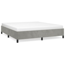 vidaXL Estructura de cama de terciopelo gris claro 180x200 cm