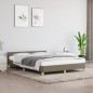 vidaXL Estructura de cama con cabecero de tela gris taupe 140x190 cm vidaXL Estructura de cama con cabecero de tela gris taupe 140x190 cm