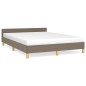 vidaXL Estructura de cama con cabecero de tela gris taupe 140x190 cm vidaXL Estructura de cama con cabecero de tela gris taupe 140x190 cm