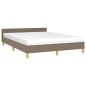 vidaXL Estructura de cama con cabecero de tela gris taupe 140x190 cm vidaXL Estructura de cama con cabecero de tela gris taupe 140x190 cm