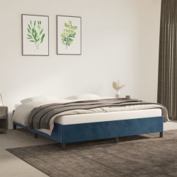 vidaXL Estructura de cama de terciopelo azul 160x200 cm
