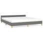 vidaXL Estructura de cama con cabecero tela gris oscuro 180x200 cm vidaXL Estructura de cama con cabecero tela gris oscuro 180x200 cm