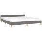 vidaXL Estructura de cama con cabecero tela gris oscuro 180x200 cm vidaXL Estructura de cama con cabecero tela gris oscuro 180x200 cm