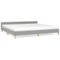 vidaXL Estructura de cama con cabecero de tela gris claro 200x200 cm vidaXL Estructura de cama con cabecero de tela gris claro 200x200 cm