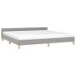 vidaXL Estructura de cama con cabecero de tela gris claro 200x200 cm vidaXL Estructura de cama con cabecero de tela gris claro 200x200 cm