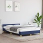 vidaXL Estructura de cama con cabecero de tela azul 120x200 cm