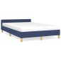 vidaXL Estructura de cama con cabecero de tela azul 120x200 cm