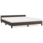 vidaXL Estructura de cama cabecero cuero sintético marrón 180x200 cm vidaXL Estructura de cama cabecero cuero sintético marrón 180x200 cm