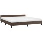 vidaXL Estructura de cama cabecero cuero sintético marrón 180x200 cm vidaXL Estructura de cama cabecero cuero sintético marrón 180x200 cm