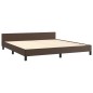 vidaXL Estructura de cama cabecero cuero sintético marrón 180x200 cm vidaXL Estructura de cama cabecero cuero sintético marrón 180x200 cm