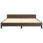 vidaXL Estructura de cama cabecero cuero sintético marrón 180x200 cm vidaXL Estructura de cama cabecero cuero sintético marrón 180x200 cm