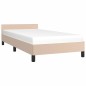 vidaXL Estructura de cama cabecero cuero sintético capuchino 80x200cm vidaXL Estructura de cama cabecero cuero sintético capuchino 80x200cm