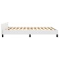 vidaXL Estructura de cama cabecero cuero sintético blanco 140x200 cm