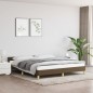 vidaXL Estructura de cama con cabecero de tela marrón 160x200 cm vidaXL Estructura de cama con cabecero de tela marrón 160x200 cm