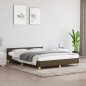 vidaXL Estructura de cama con cabecero de tela marrón 140x200 cm vidaXL Estructura de cama con cabecero de tela marrón 140x200 cm